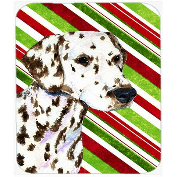 Dalmatian Candy Cane Holiday Christmas Mouse Pad, Hot Pad Or Trivet