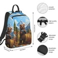 thumbnail image 2 of Yiaed Snowy Mountain Photography Bear Print Lightweight Backpack Travel Backpacks Hiking Daypack for Women Men, 2 of 5
