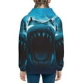 thumbnail image 6 of Pofeuu Open-Mouthed Shark Print Teenage Zipper Hoodie Sweatshirts Hooded Casual Jackets With Pocket For Boys Girls-Medium, 6 of 6