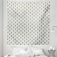 thumbnail image 1 of Modern Tapestry, Geometrical Diamonds Square Shaped Striped Crosses with Dots Image Print, Fabric Wall Hanging Decor for Bedroom Living Room Dorm, 5 Sizes, Sage Green and White, by Ambesonne, 1 of 1