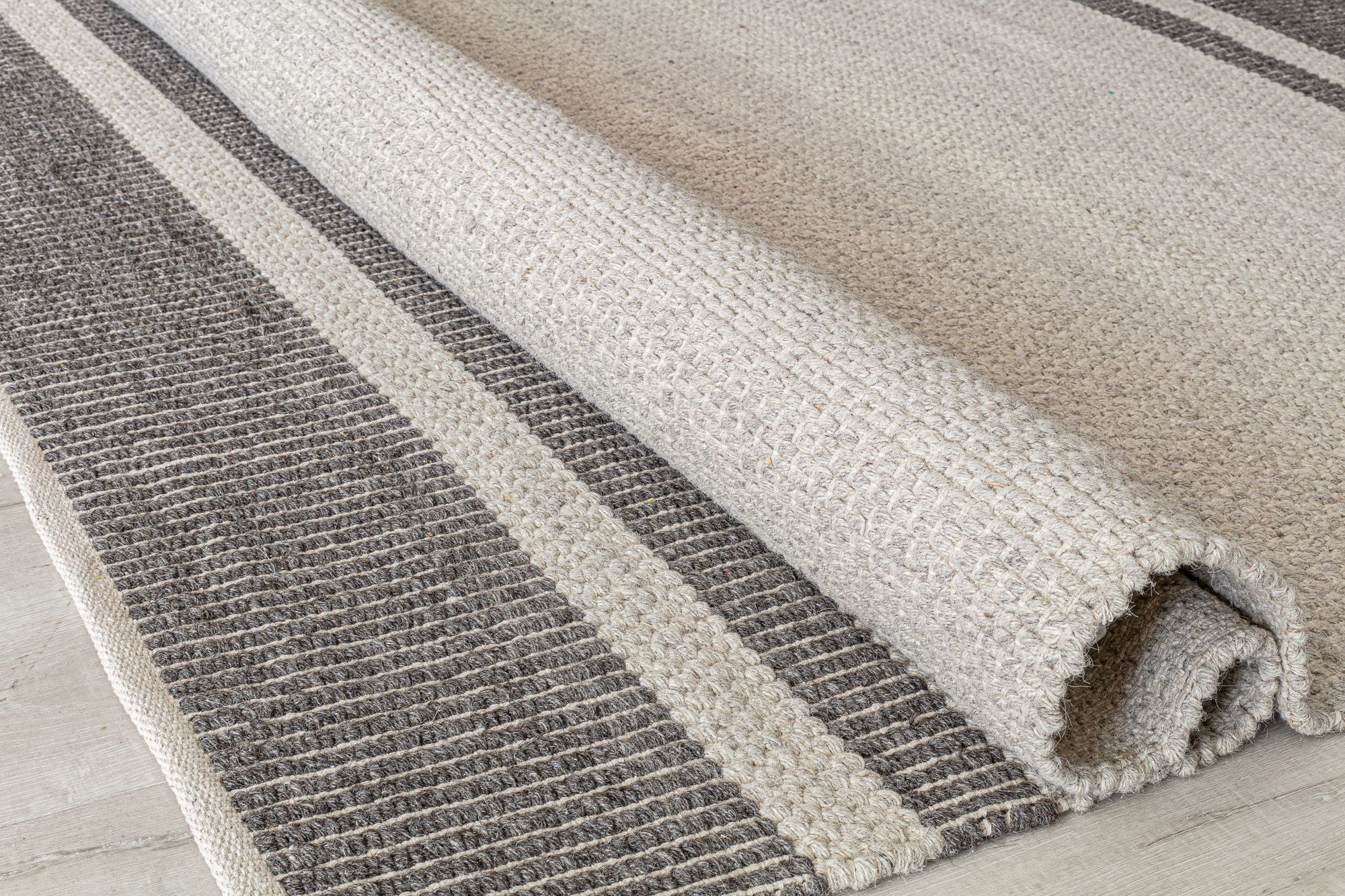 Rugs America Daphina DN10C Asphalt Border Farmhouse Cream Area Rug, 8'0"x10'0"