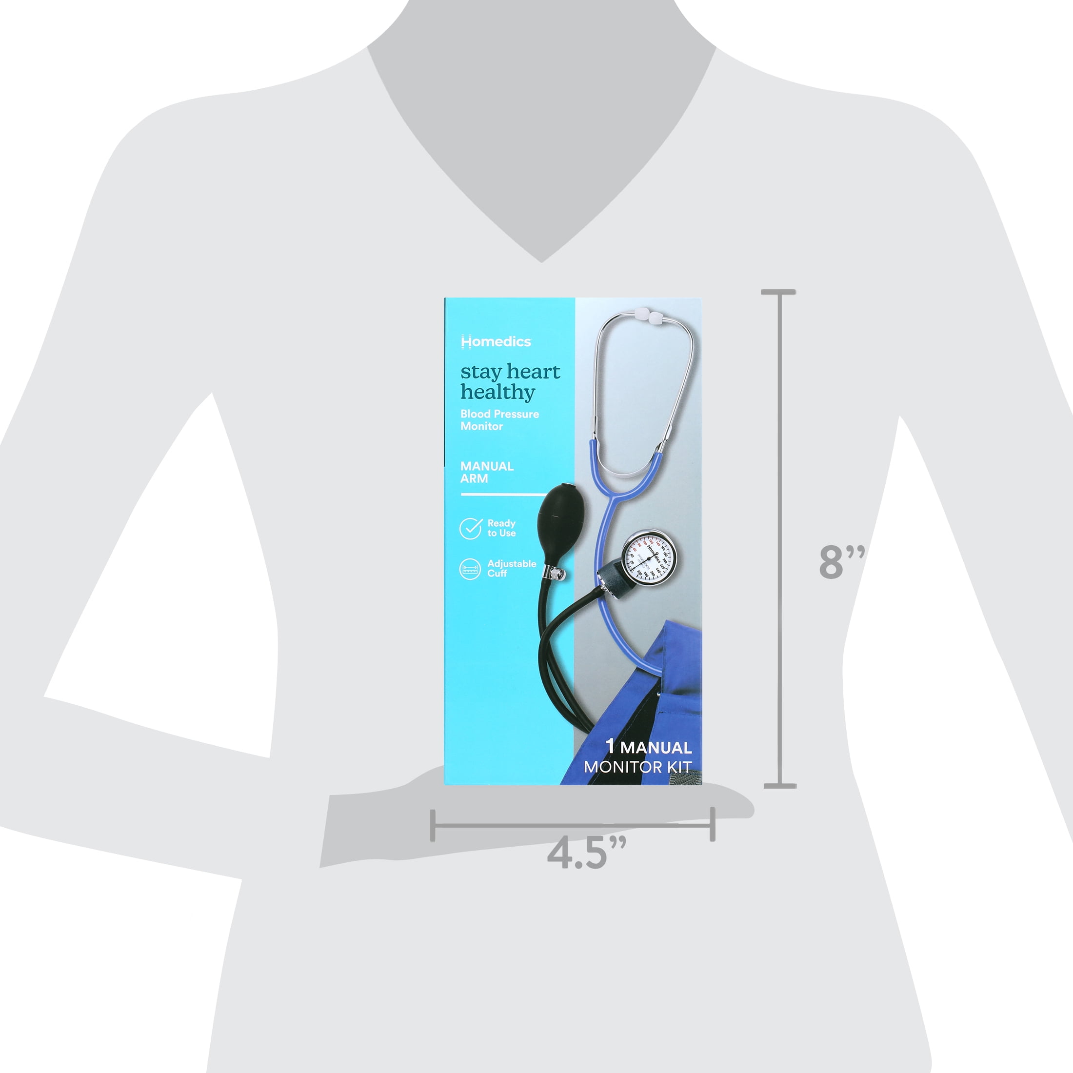 Homedics® Manual Arm Blood Pressure Monitor, Accurate Results