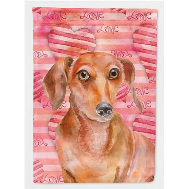Carolines Treasures BB9794CHF Teckel Rouge Drapeau d'Amour Toile - Taille de la Maison