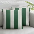 thumbnail image 3 of Awypu  ST Patricks Day Lucky Charm Irish Whiskey Clover Stripes Throw Pillow Covers, 18 x 18 Inch Green Shamrocks Decoration for Sofa Couch, 3 of 5