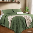 thumbnail image 3 of Colcha Ligera Dreamlabcon 2 Fundas de Almohada, Capitonado, Ultra Suave.Hipoalergénico. Edrecolcha para Cama. Edredón para Verano y Todas las Estaciones.(Matrimonial 210x240 cm,Trébol,Verde Seco), 3 of 8