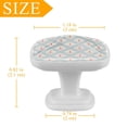 thumbnail image 3 of 4 Pieces Set Drawer Pulls Handle Square Wardrobe Cabinet Knobs with Stainless Steel Screws Furniture Kitchen Decor, 3 of 5