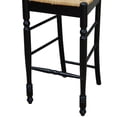 thumbnail image 6 of TMS 30" Indoor Ladder Back Bar Stool with Rush Seat, Set of 2, Black, 6 of 6