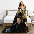 thumbnail image 4 of Jeremy Renner Blanket Flannel Soft Throw Blankets for Bedroom Livingroom Sofa Home 50""X40"", Black, 4 of 6