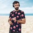 thumbnail image 4 of Wukai Cartoon Donut Planets Print Men's Short-Sleeved Mesh T-Shirt,Quick-Dry Short Sleeve Workout T-Shirt-Small, 4 of 8