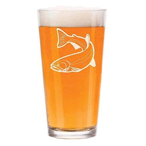 16 oz Beer Can Glass Trout Fishing 