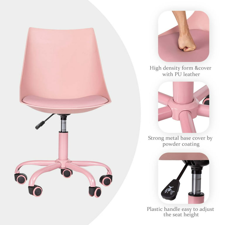 CAELUM Cute Pink Desk Chair for Teen Girl Kids, Home Office Computer Desk  Chairs with Wheels