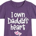 thumbnail image 3 of Instant Message - I Own Daddy's Heart - Toddler & Youth Girls Short Sleeve Graphic T-Shirt, 3 of 6
