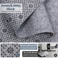thumbnail image 4 of Jokapy Non-Slip Tufting Cloth Thick Rug Backing Fabric, Non-Skid Thick Rug Pad, 3' x 6', Gray Floral, 4 of 11