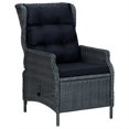thumbnail image 3 of vidaXL 5 Piece Garden Dining Set Dark Grey Poly Rattan, 3 of 5
