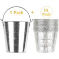 thumbnail image 2 of Drip Grease Bucket & 15-Pack Liners for Traeger 20/22/34, Pit Boss, etc Pellets Smoke (Silver 15), 2 of 11