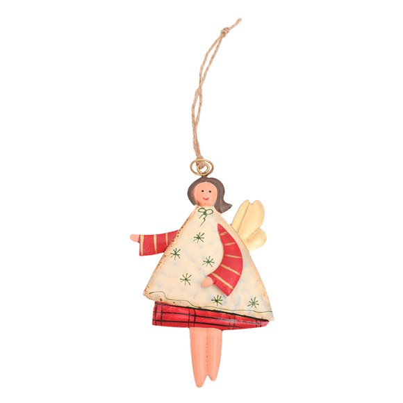 Wosthever Colgante de Navidad Metal de hierro decorativo DIY escaparate de ventana decoración colgante de Navidad ambientes festivos decoración de Año Kits de decoración para fiestas Blanco Wosthever HA067629-02