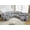 Gray-078, variant on Power Reclining L-Shaped Sectional Sofa with LED Lights, Speakers, Cup Holders, Black Faux Leather