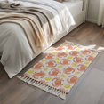 thumbnail image 4 of Area Rug with Tassels 2' x 3', Summer Orange Crab Yellow Lemon Kitchen Runner Rug for Hallway Bedroom Throw Rugs, Abstract Marine Life Soft Door Mat for Bathroom Entrance Living Room, 4 of 9