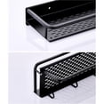 thumbnail image 4 of Estante De Almacenamiento Hueco De Aluminio Espacial Estante De Almacenamiento De Rodamiento Fuerte Organizador De Soporte De Cocina Montado En La Pared Con 5 Ganchos Para Baño De Cocina Yuarrent HA026885-01, 4 of 7