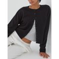 thumbnail image 3 of SUNSIOM Cardigan Uni pour Femmes Manches Longues Col Rond Boutonné Pull Tricoté, 3 of 7