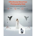 thumbnail image 2 of KFFKFF Robust Illumination Support on Wheels, Peak Elevation 10.5 ft/320 cm, Modifiable Three-Legged Stand with Stainless Steel, Photography Rolling Foundation Stand, Suitable for Studio Softbox, 2 of 9