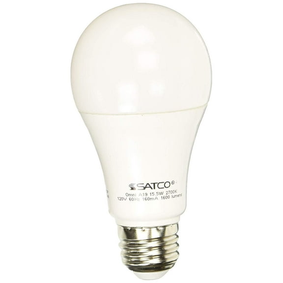 Satco S28789 Medium Light Bulb in White Finish, 4.63 inches, Frosted