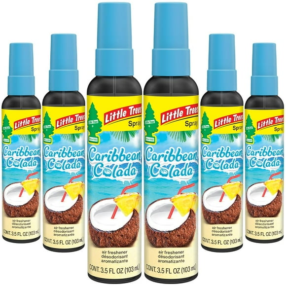 Spray Ambientador para Auto LITTLE TREES Caribbean Colada 103 ml x6