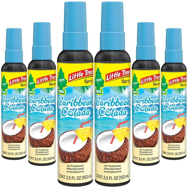 Spray Ambientador para Auto LITTLE TREES Caribbean Colada 103 ml x6