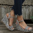 thumbnail image 1 of Sandalias para mujer Casual Punta abierta Estampado de leopardo Sandalias de cuña Verano Playa Cremallera Zapatos de plataforma romana Wmkox8yii  nm8838, 1 of 6
