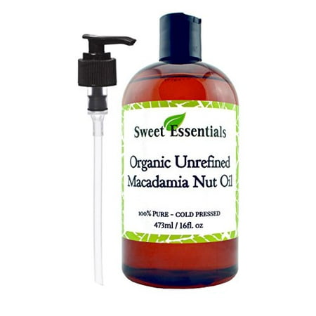 Organic Extra Virgin Macadamia Nut Oil | 16oz | Imported From Italy | 100% Pure, Unrefined | Cold Pressed | Offers Relief From Dry Skin, Psoriasis & More, Best Natural Moisturizer, Great For (Best Natural Treatment For Uti)