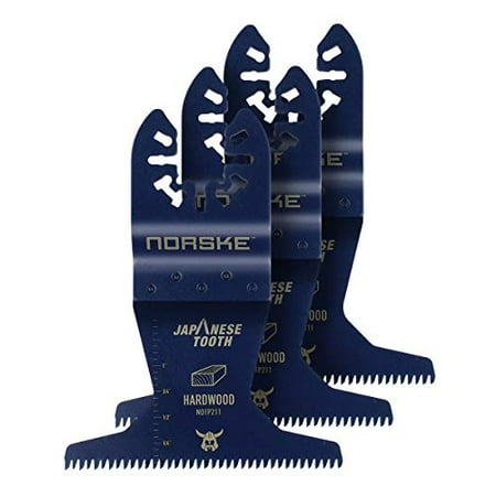 

Norske Tools NOTP274 2-3/4 inch Japanese Tooth Bi-Metal Oscillating Multi Tool Accessory Blades (3pc Pack) Universal Fit for Cutting Wood and Hard Wood