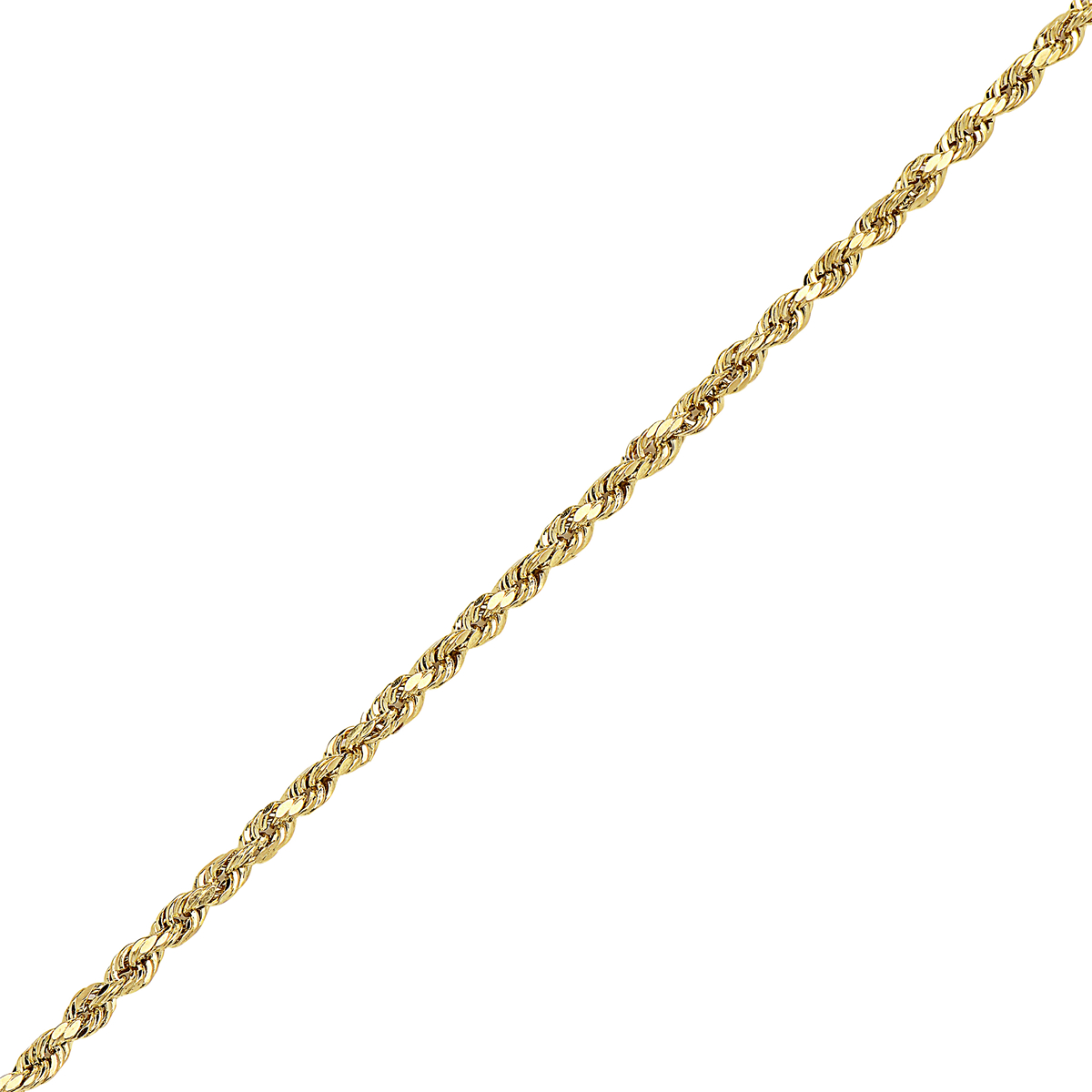 3mm Thick Rope Chain - Crislu 20 / 18kt Yellow Gold