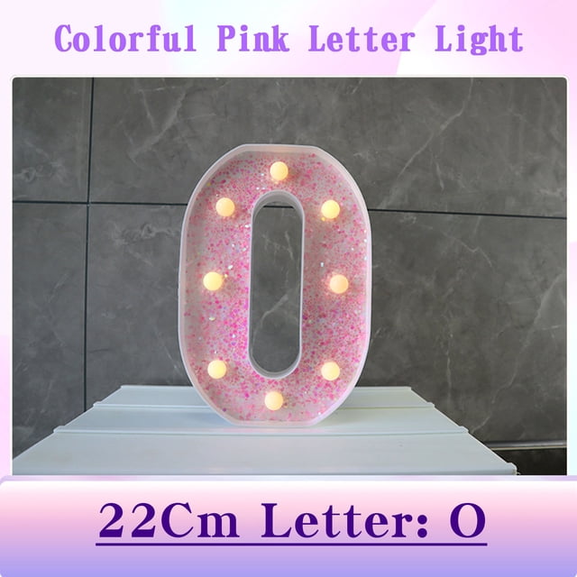 LED Alphabet Light Up Letters | 8.66" Tall | Battery Operated | Wall Mountable | Colorful Decorative Lighting | Home, Party, Event Decor | Portable Plastic Letters | Retro Style | ABS+