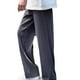 thumbnail image 2 of Pantalones casuales de seda de hielo para hombres Pantalones deportivos rectos de pierna ancha Pantalones sueltos plisados de verano Gris XL, 2 of 8