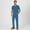 Blue, variant on Blue Scrubs for Men Set XL Stretchy Nurse Uniform Short Sleeve V-Neck Scrub Top & Pants Solid Color Medical Scrub Sets with Multi Pocket Blue XL
