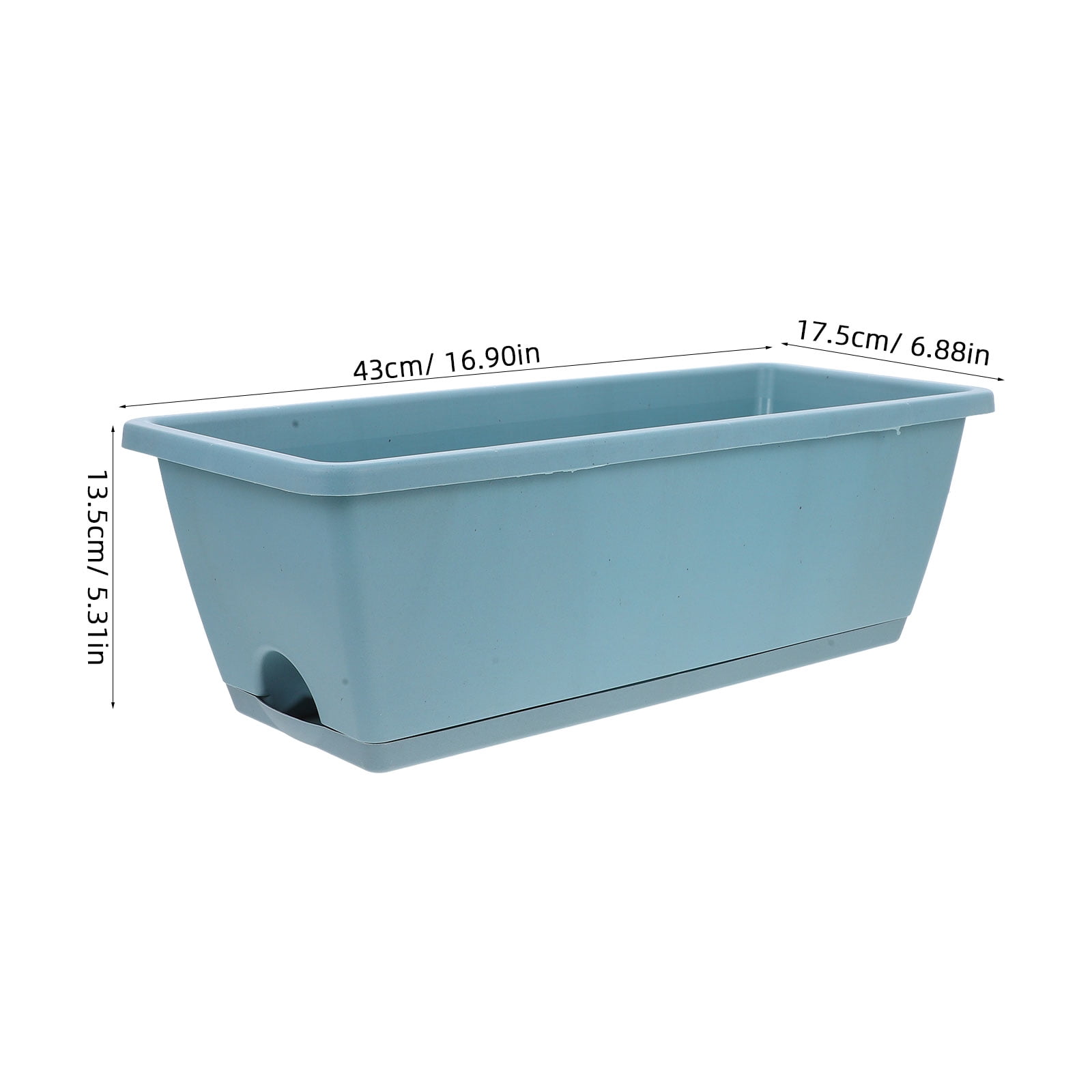 HEMOTON 2 Sets  Rectangular Flower Window Box Long Plant Trough Pot Vegetable Planter