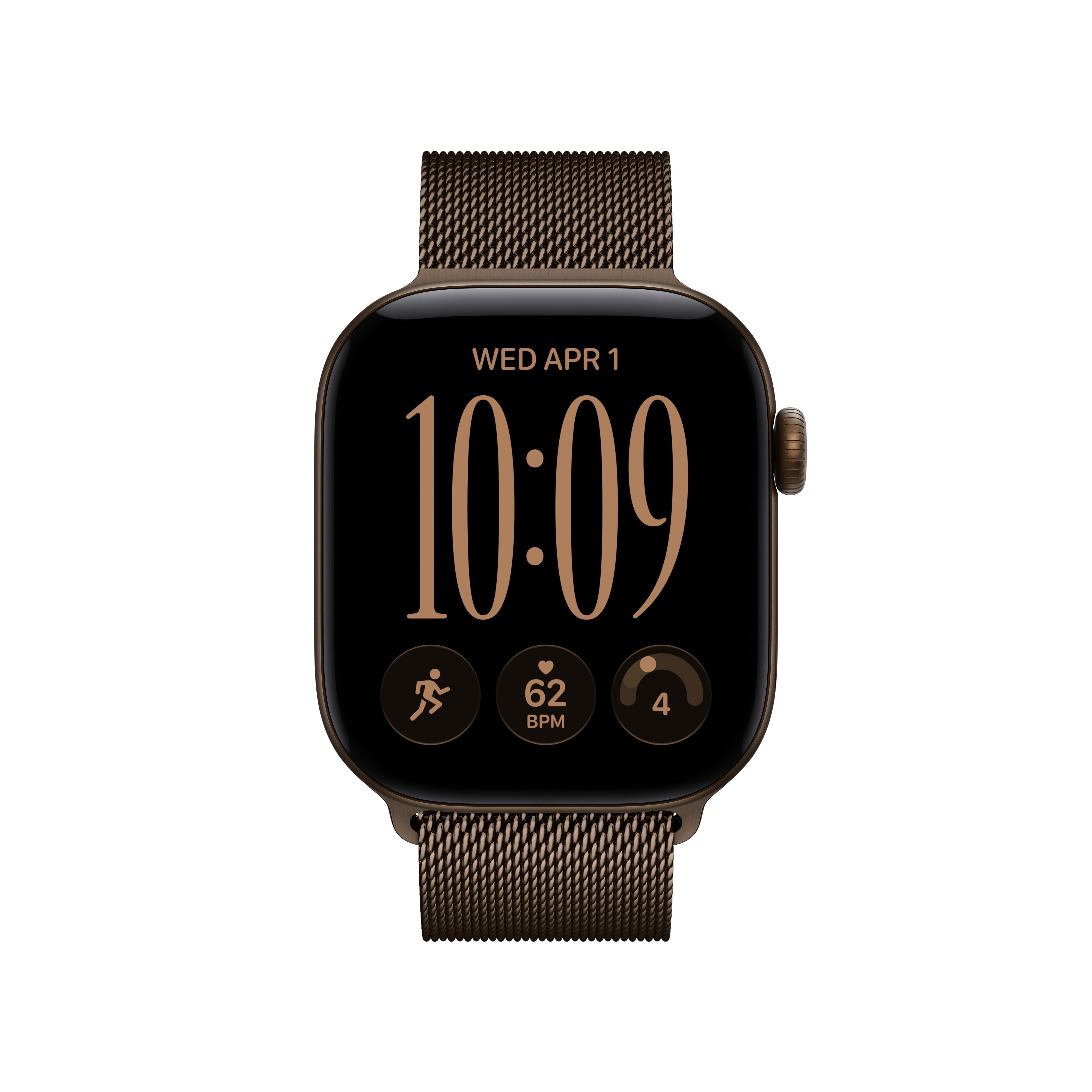 Apple Watch Series 12 GPS 42mm Dark Bronze Aluminum Case with Dark Bronze Milanese Loop