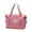 Pink, variant on Spacious Expandable Travel Bag Large Capacity, 2-Layer Weekender Carry On Overnighter Tote with Fashion Patch, Waterproof Gym Sports Flight Luggage Packing Cube Storage Organizer, 1Pc