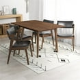 thumbnail image 3 of Ascanor Modern Solid Wood Walnut Kitchen & Dining Room Table and Chairs for 4, 3 of 6