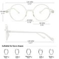 thumbnail image 3 of KOOSUFA Round Blue Light Blocking Reading Glasses +3.5 for Women Men Retro TR90 Ultra-light Nerd Eyeglasses Readers Eyewear Transparent, 3 of 8