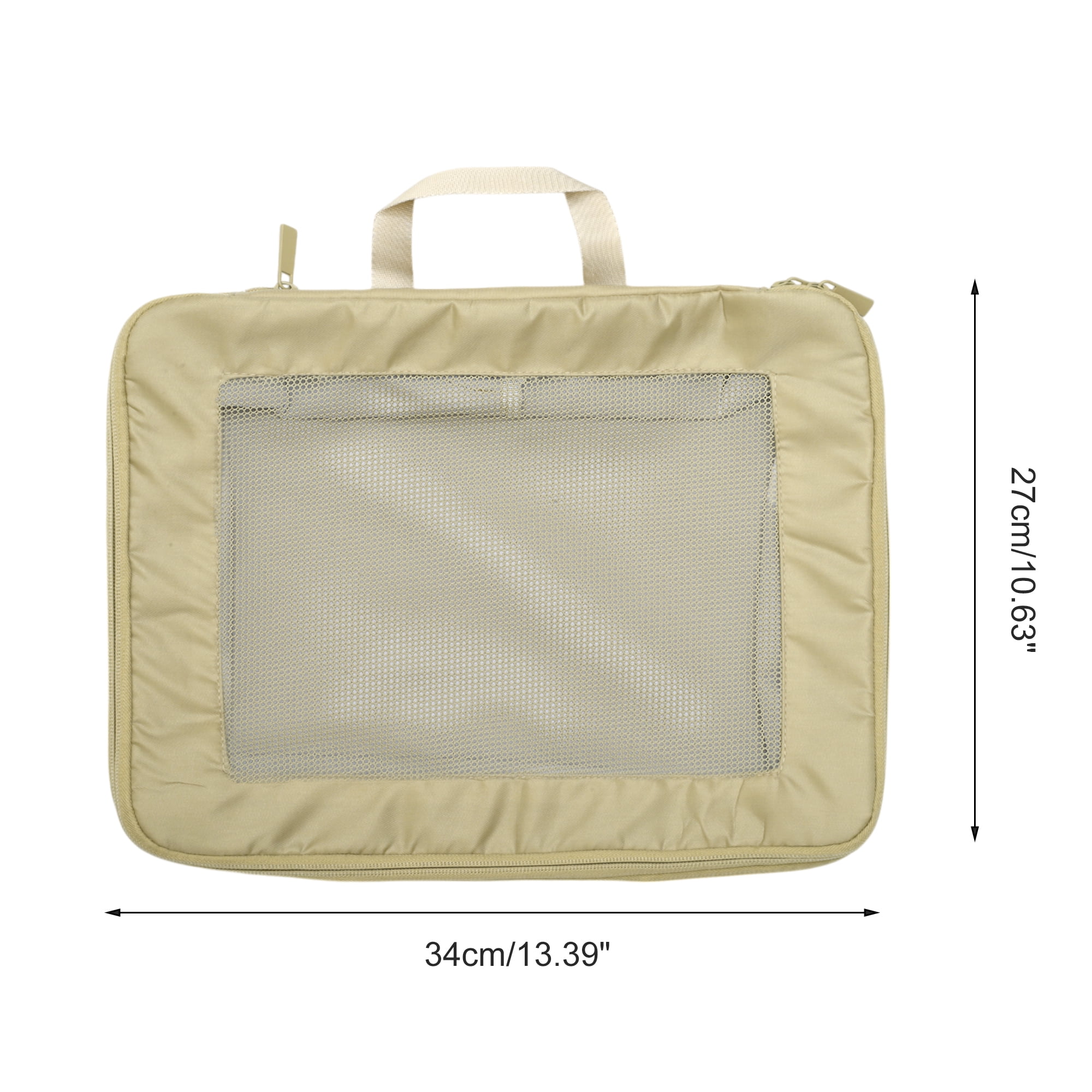 Unique Bargains Portable Packing Cube 1pc Organizer Khaki 13.39"x4.72"x10.63"