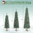 thumbnail image 5 of Resenkos Set of 3 Artificial Christmas Trees - Realistic Snow Detail, Green/Black, 5 of 8