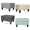 thumbnail image 5 of MJL Furniture  Parker Fabric Upholstered Square Welted Ottoman Grey, 5 of 5