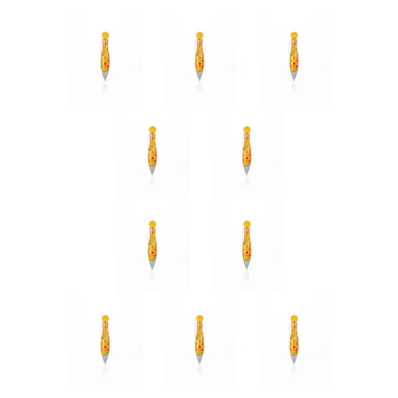 Inteprter Pluma de pintura de diamantes de imitación diseño llamativo herramienta de perforación multifuncional suministros de bricolaje naranja 10piezas