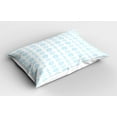 thumbnail image 2 of Ambesonne Nautical Pillow Sham 2 Pack, Compass and Anchor, 30"x20", Pale Blue White, 2 of 3