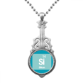 thumbnail image 1 of Si Silicon Checal Element Science Pendant Jewelry Music Guitar Torque Hangtag, 1 of 3