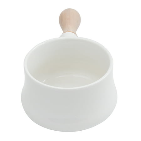 

Flatware Soup Bowl Serving Dessert Bowls Rice Japanese Noodle Wooden Handle Bone China
