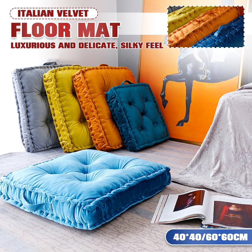 23''x23'' Large Square Thicken Velvet Seat Cushion, Floor Cushion Large