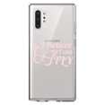 thumbnail image 1 of DistinctInk Clear Shockproof Hybrid Case for Galaxy Note 10 PLUS (6.8" Screen) - TPU Bumper Acrylic Back Tempered Glass Screen Protector - Butterfly - I Believe I Can Fly, 1 of 1
