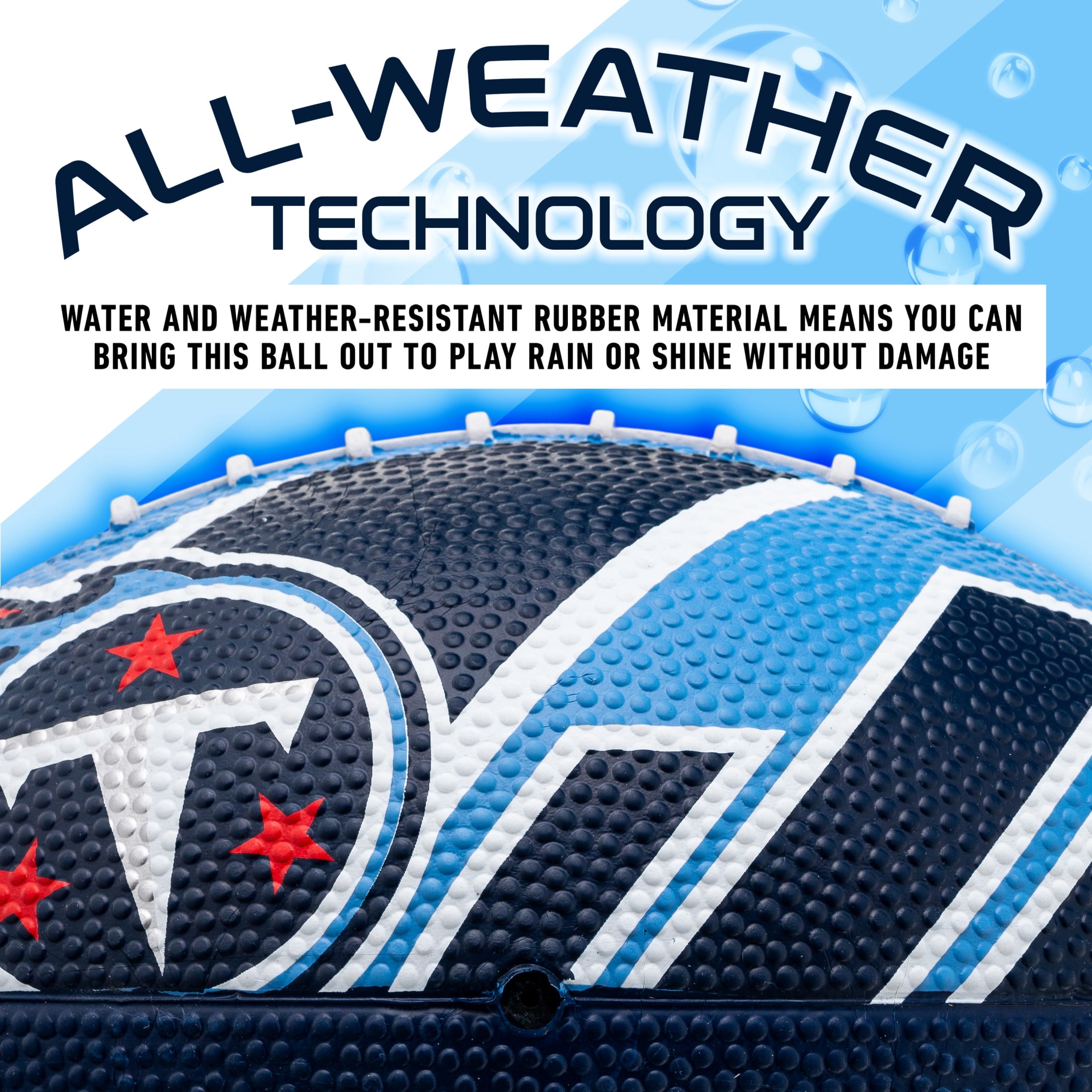 Franklin Sports NFL Tennesse Titans Football - Youth Football -  Mini 8.5" Rubber Football - Perfect for Kids - Team Logos and Colors!